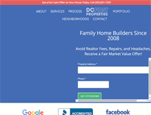 Tablet Screenshot of dcfirstproperties.com